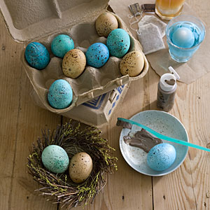 Southern Living speckled Easter eggs