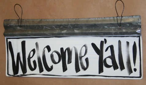 welcome y'all sign