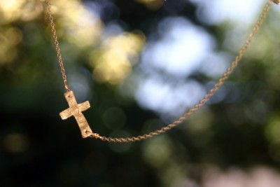 bronze cross necklace