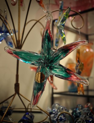 handblown glass starfish