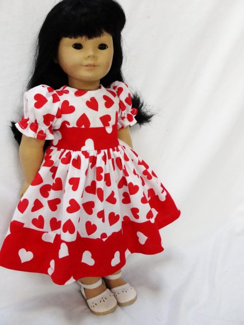 Valentine's doll dress
