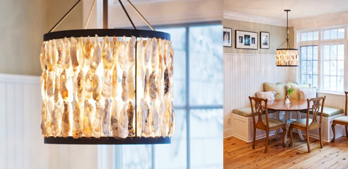 R Mended Metals Oyster Shell Chandelier