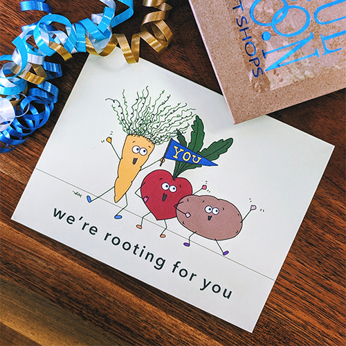 rooting for you pun card