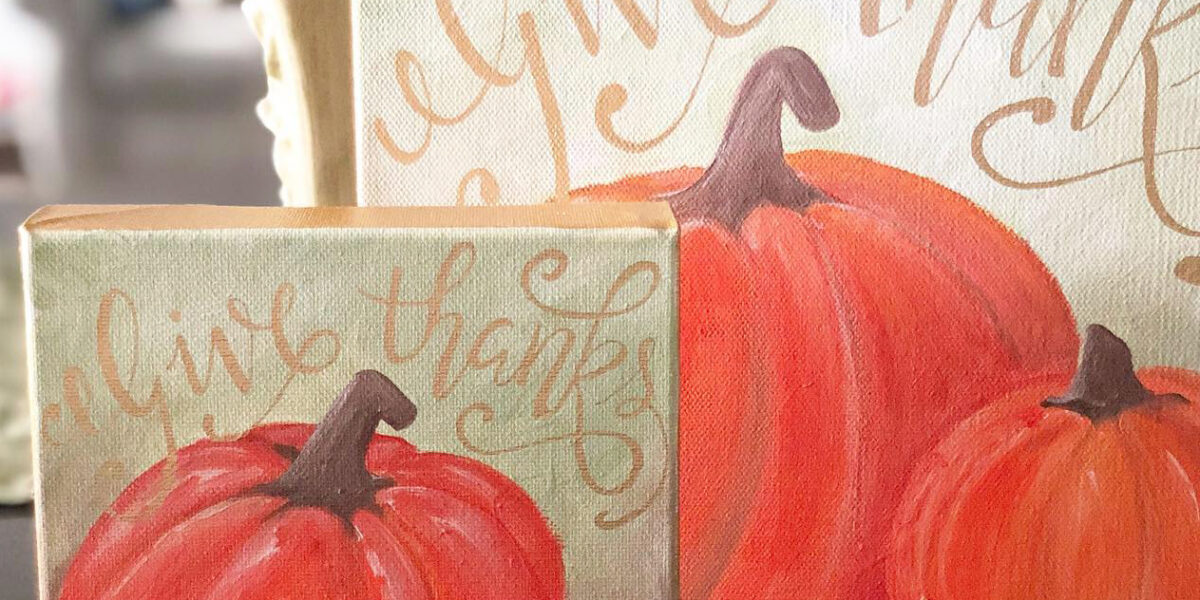 give thanks pumpkin paintings