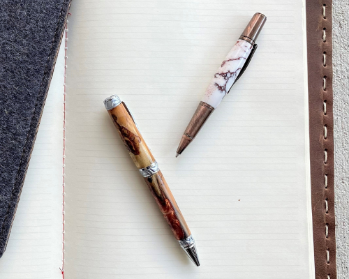 handcrafted wooden pens
