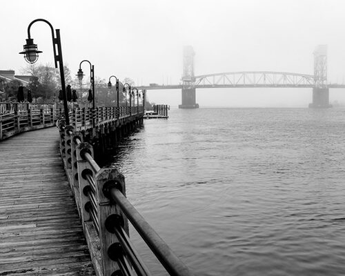 Wilminton NC riverwalk and bridge