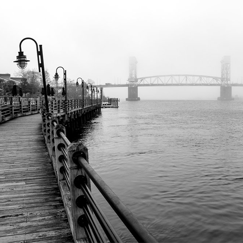 Wilminton NC riverwalk and bridge