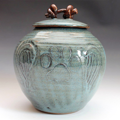 teal urn